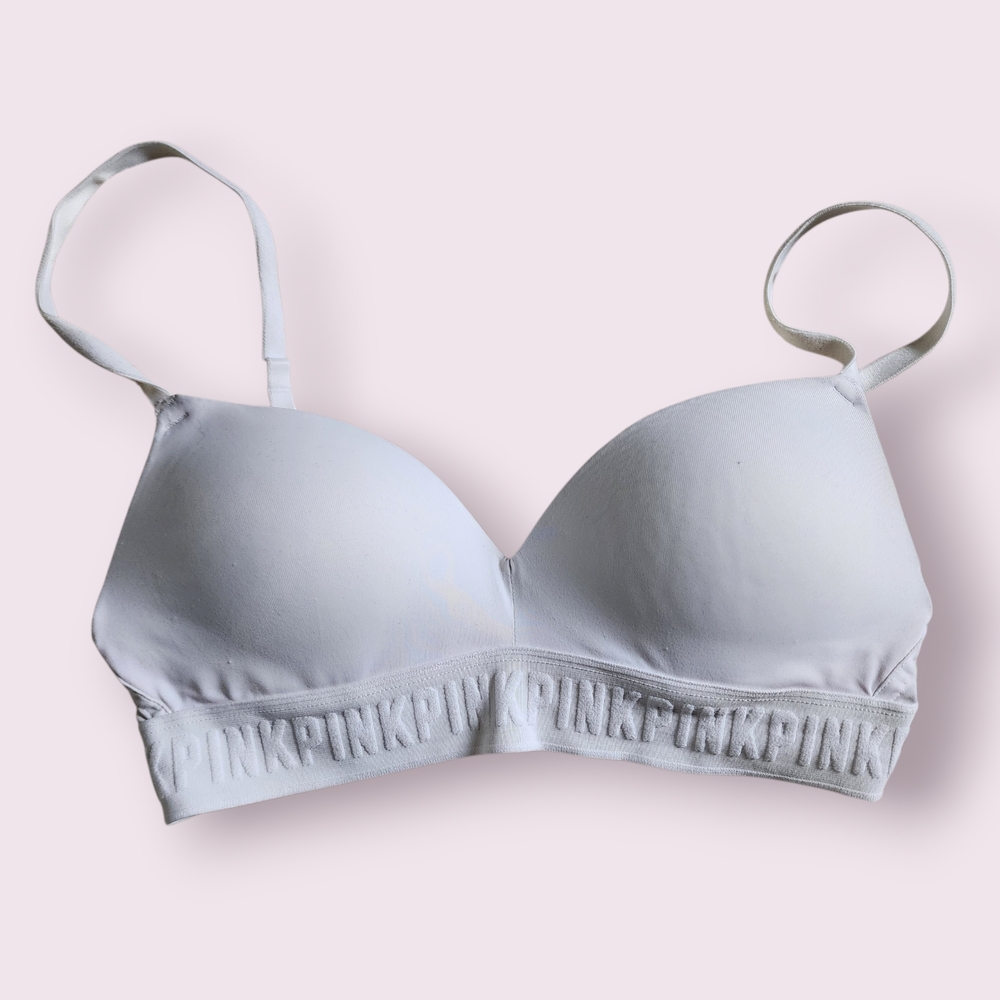 PINK Victoria's Secret White Push Up Bra